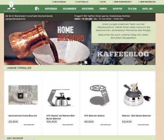 MASTERBEAN Kaffee vorgestellt