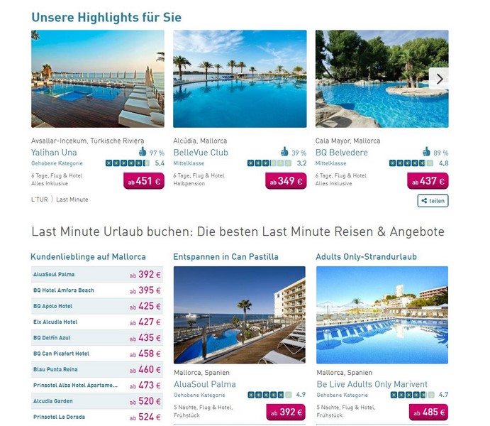 Unser perfekter Last Minute Sommerurlaub von L'TUR