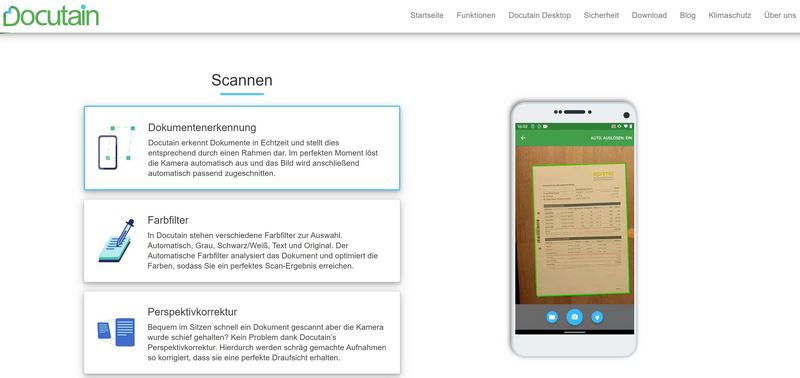 Docutain App - Einfaches Scannen und Verwalten von Dokumenten